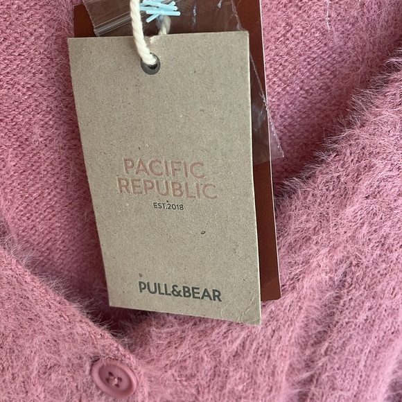Pacific Republic Pull Bear Cropped Oversized Cardigan New With Tag Size L - Picture 6 of 11